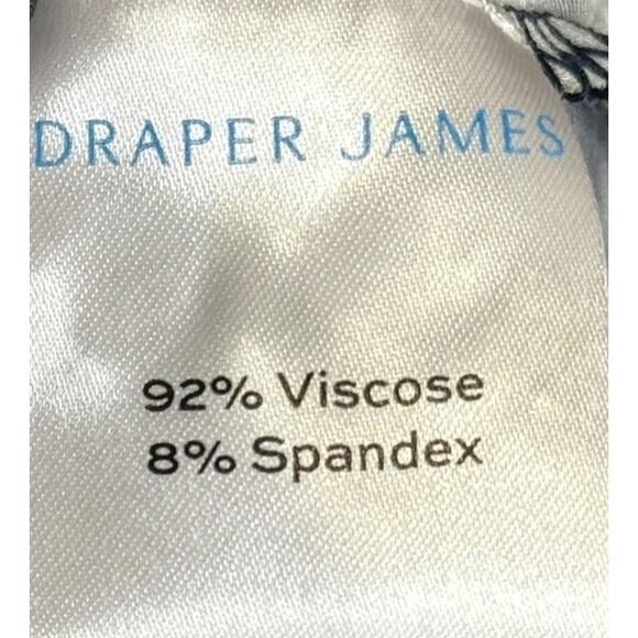 Draper James Women's Top Poplin Cropped Smocked Floral Stretch Square Neck Small - Picture 6 of 10